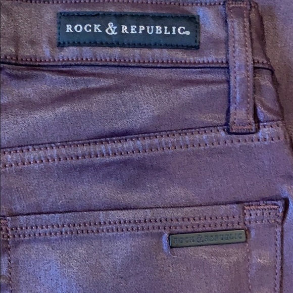 Rock & Republic Berlin Burgundy Skinny Jeans 2M - Picture 5 of 6